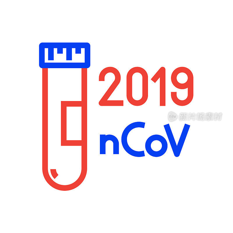 冠状病毒2019-nCoV -大流行矢量线图标-简单线符号，优质设计元素